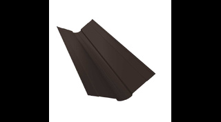 Планка ендовы верхней фигурной 100x100 0,45 Drap RR 32 темно-коричневый