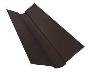 Планка ендовы верхней фигурной 100x100 0,5 Rooftop Matte RR 32 темно-коричневый 0 - в «Монолит-Металлопрокат».