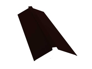 Планка конька плоского 115х30х115 0,45 Drap RR 32 темно-коричневый 0 - в «Монолит-Металлопрокат».