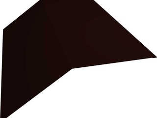 Планка конька плоского 145х145 0,45 Drap RR 32 темно-коричневый 0 - в «Монолит-Металлопрокат».