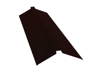 Планка конька плоского 150х40х150 0,45 Drap ST RR 32 (серо-зеленый) темно-коричневый 0 - в «Монолит-Металлопрокат».