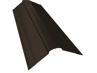 Планка конька фигурного 100x100 0,5 Velur RR 32 темно-коричневый 0 - в «Монолит-Металлопрокат».