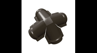 Четверник конька малого полукруглого Rooftop Matte RR 32 темно-коричневый