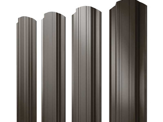 Штакетник Прямоугольный фигурный Grand Line 0,5 Rooftop Matte RR 32 Темно-Коричневый